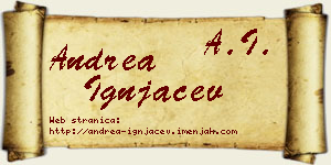 Andrea Ignjačev vizit kartica